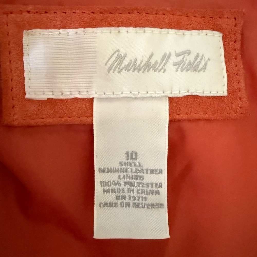 MARSHALL FIELDS Genuine Leather Suede Bikercore Cowgirl Casual Moto Jacket Sz 10 - Picture 11 of 11